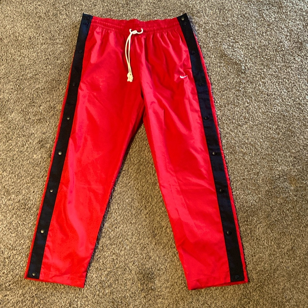 Nike Red Tearaway Basketball Pants